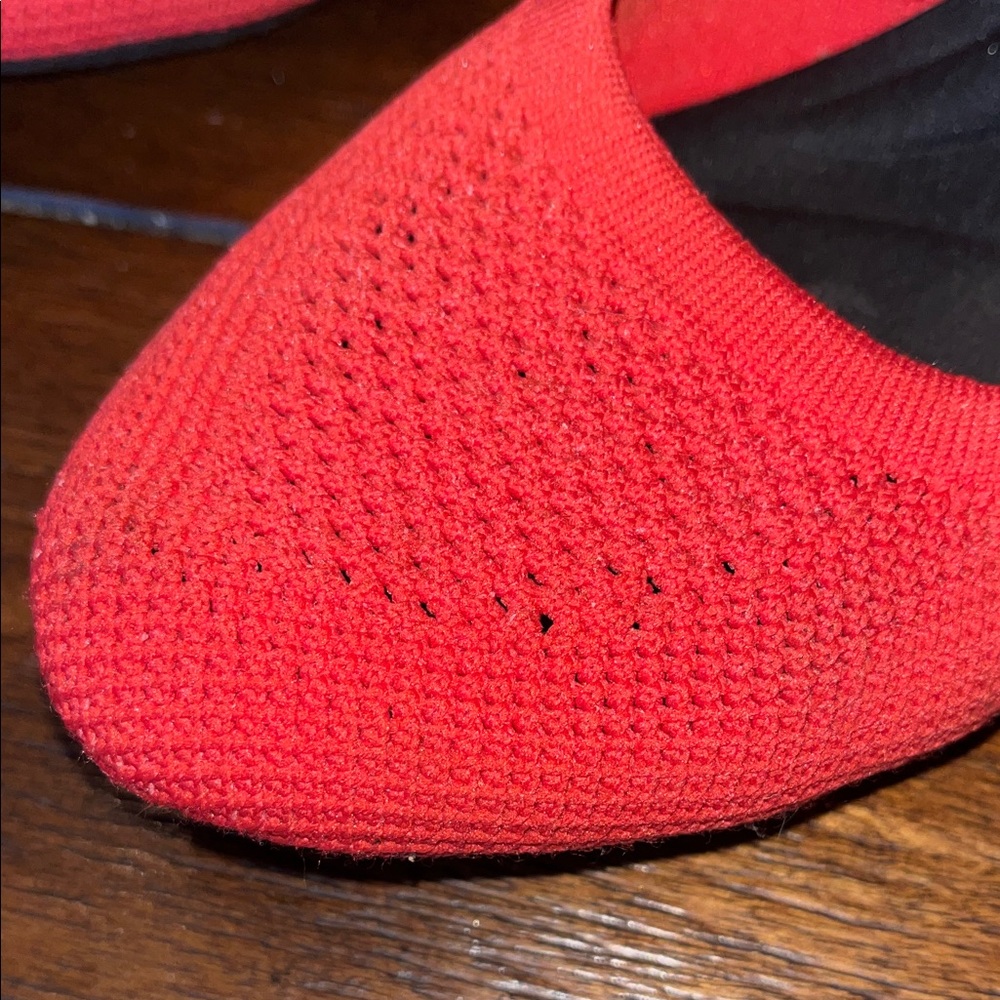 Simply Vera Vera Wang Red Knit Ballet Flats - Picture 2 of 5